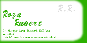 roza rupert business card
